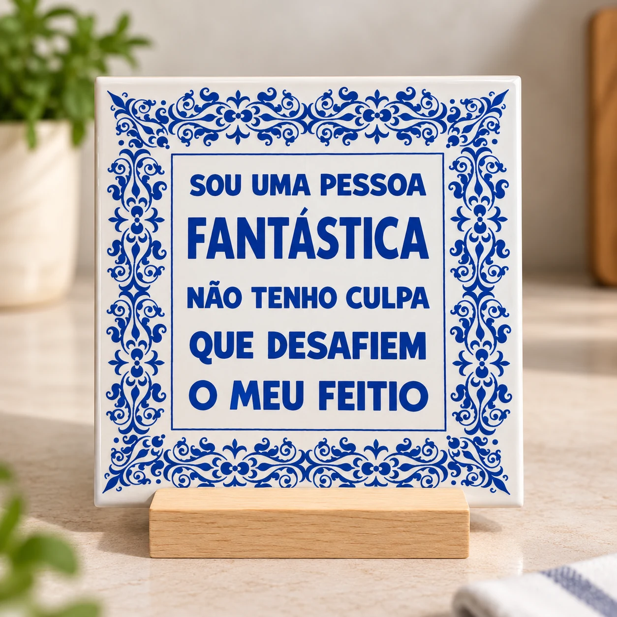 Azulejo Sou uma pessoa fantástica