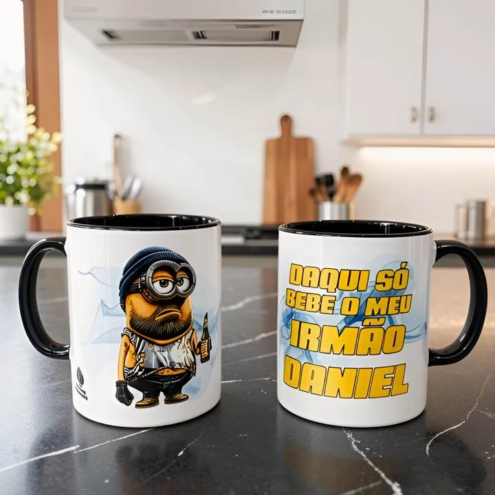 Caneca de cerâmica personalizada com nome