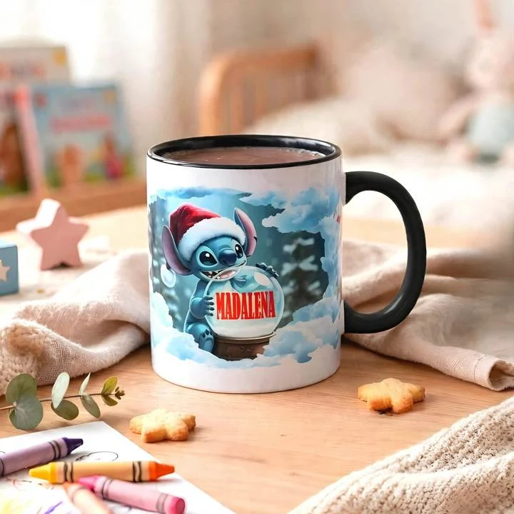 Caneca de cerâmica de Natal com nome