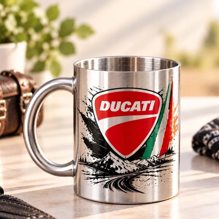 Caneca de inox impressa